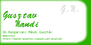 gusztav mandi business card